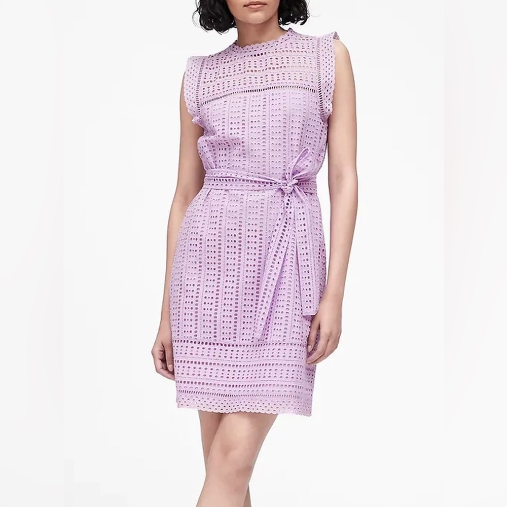 Banana Republic Eyelet Dress in Lilac/Lavender Size 0P
